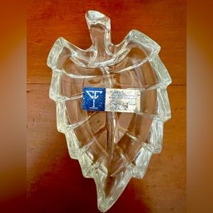 Crystal Glass Industries Yugoslavia Vintage Trinket Dish